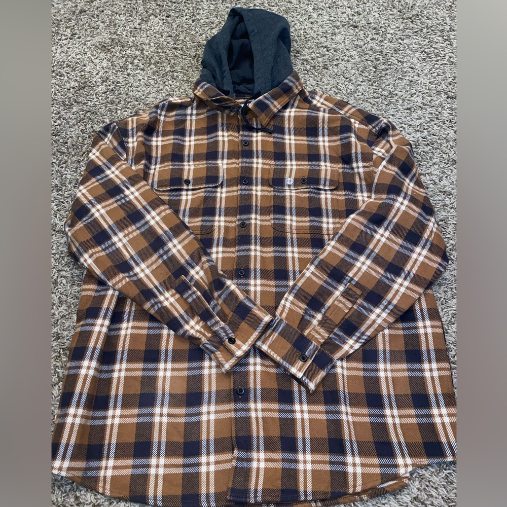 American Eagle Polo Flannel Hoodie